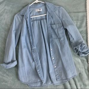 old navy denim button up